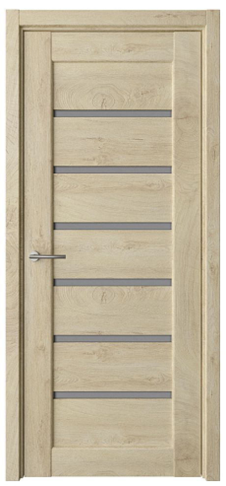 Межкомнатная дверь со стеклом Мальта Дуб золотистый CPL TL Стекло графитовое (ALBERO)