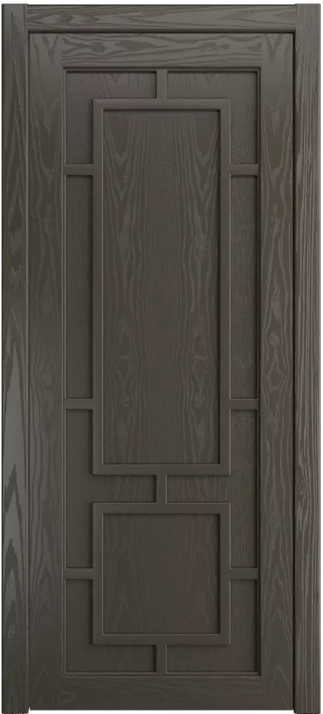 Глухая межкомнатная дверь Италия Гриджио Шпон (Мильяна)