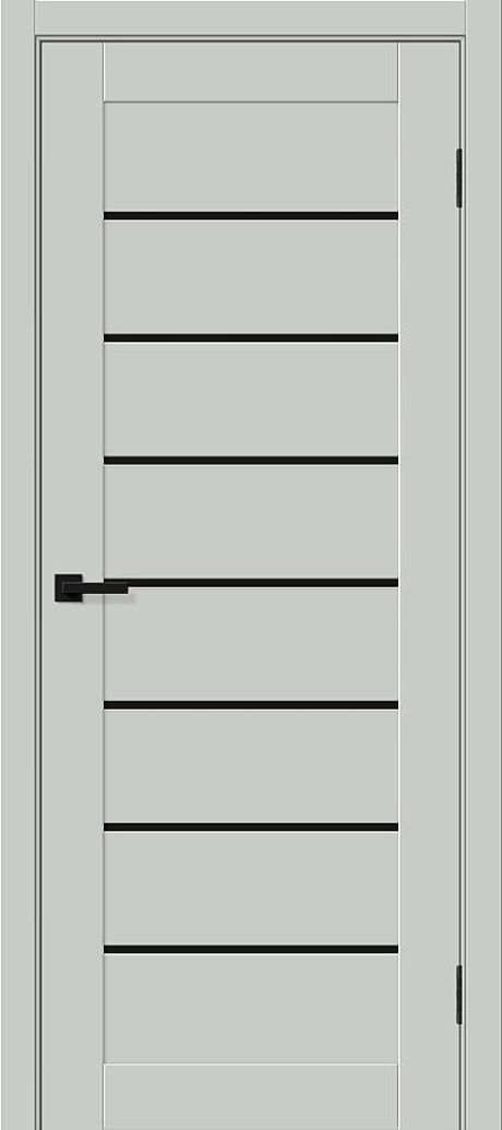 Межкомнатная дверь глухая Браво-22 Black Shine Grey Silk (BRAVO)