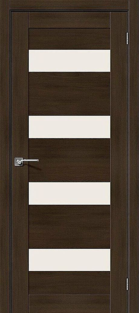 Межкомнатная дверь остекленная Легно-23 Legno Dark Oak (ĒLPORTA)