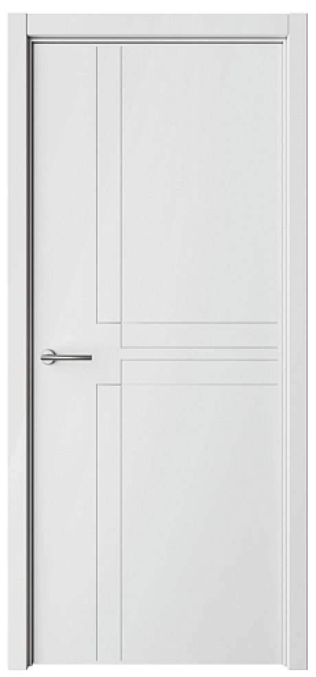 Глухая межкомнатная дверь Геометрия-3 Белый Эмаль (ALBERO)