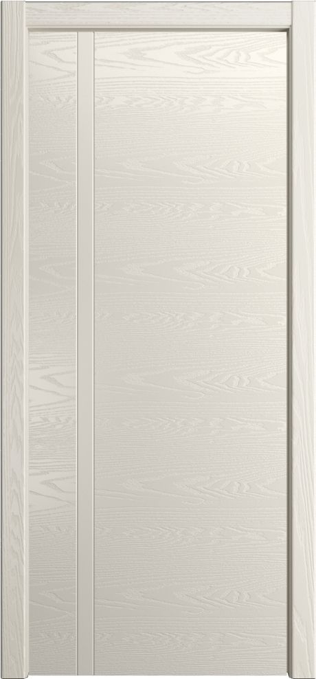 Глухая межкомнатная дверь ID-Y c чередованием Бежевый Шпон (Мильяна)