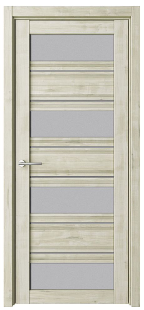 Межкомнатная дверь со стеклом Монтана Кремовый Soft Touch Стекло мателюкс (ALBERO)