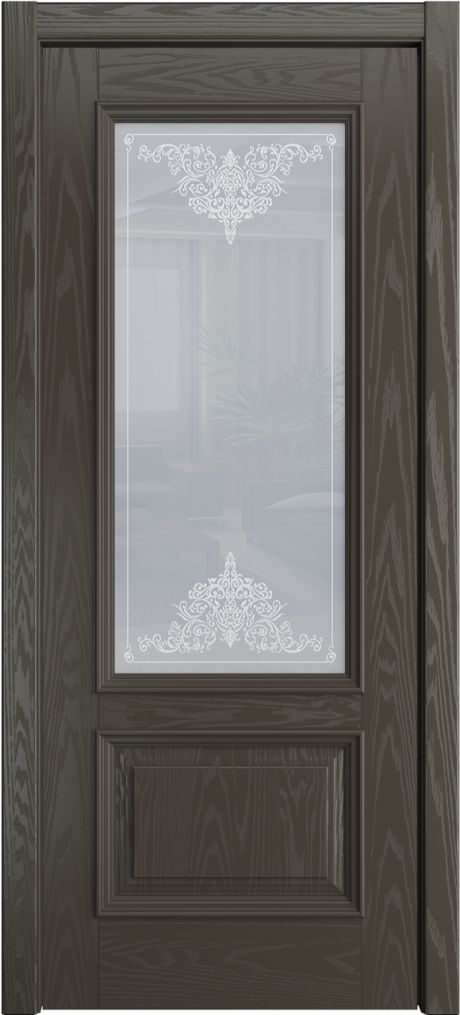 Межкомнатная дверь со стеклом Лондон Гриджио Шпон (Бипи Дорс)
