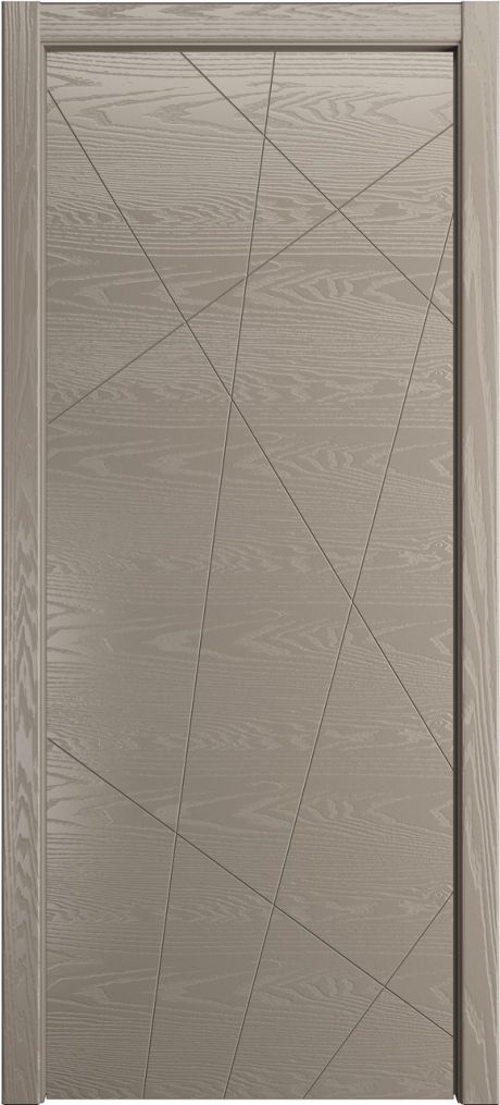 Глухая межкомнатная дверь ID-N Латте Шпон (Мильяна)