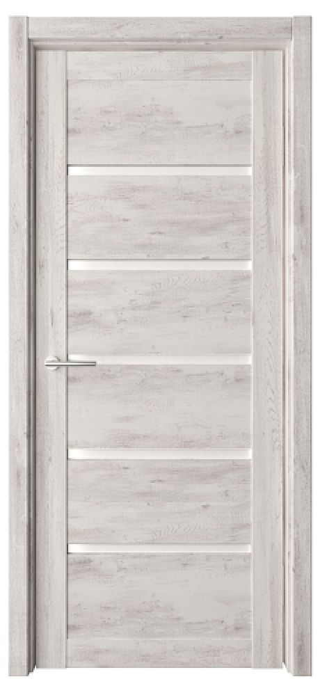 Межкомнатная дверь со стеклом Вена Серый Vinyl Стекло белое (ALBERO)