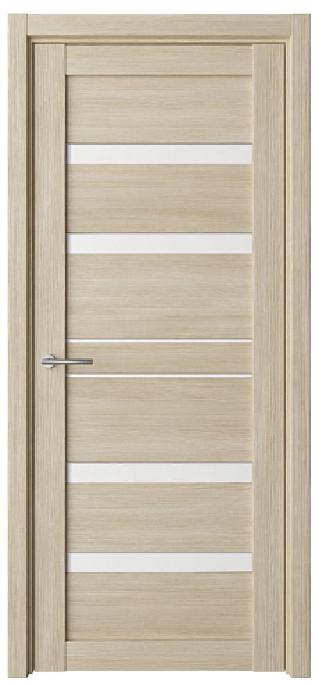 Межкомнатная дверь со стеклом Дрезден Лиственница мокко Эко-шпон Стекло белое (ALBERO)