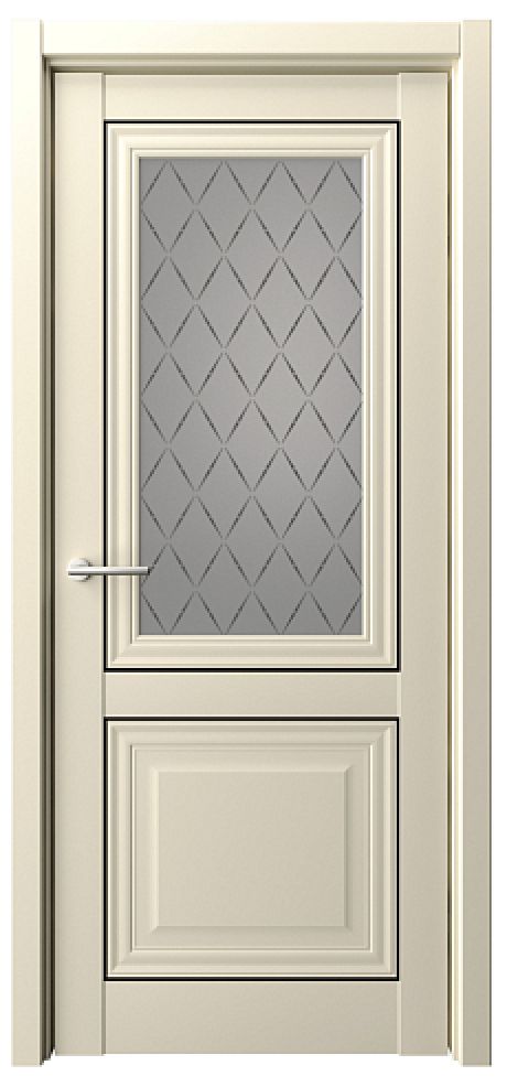 Межкомнатная дверь со стеклом Спарта-2 молдинг Сэнд Vinyl Стекло мателюкс "Лорд серый" (ALBERO)