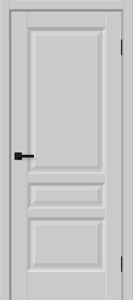 Межкомнатная дверь глухая Неоклассик-34 Grey Silk (BRAVO)