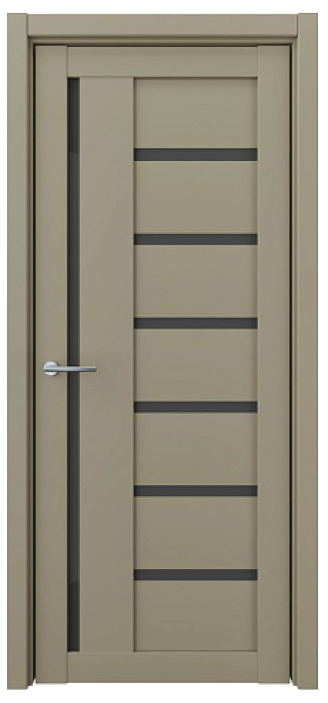 Межкомнатная дверь со стеклом Мадрид Серый Vinyl Стекло графитовое (ALBERO)