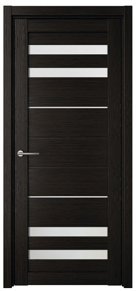 Межкомнатная дверь со стеклом Пекин Темный кипарис Эко-шпон Стекло мателюкс (ALBERO)