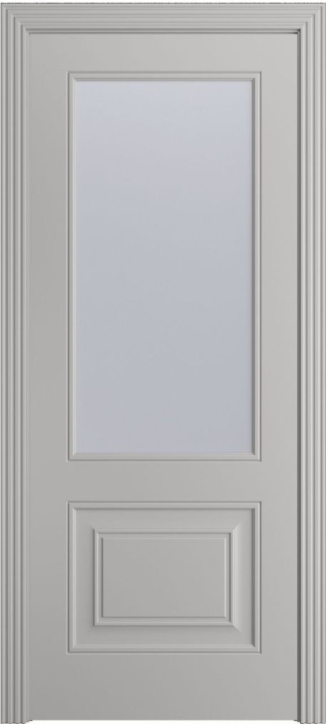 Межкомнатная дверь со стеклом Версаль-1Ф Грей Эмаль (Мильяна)