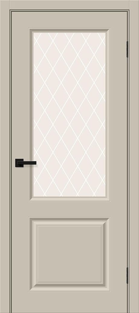 Межкомнатная дверь остекленная Скинни-13 Cream Pro (BRAVO)