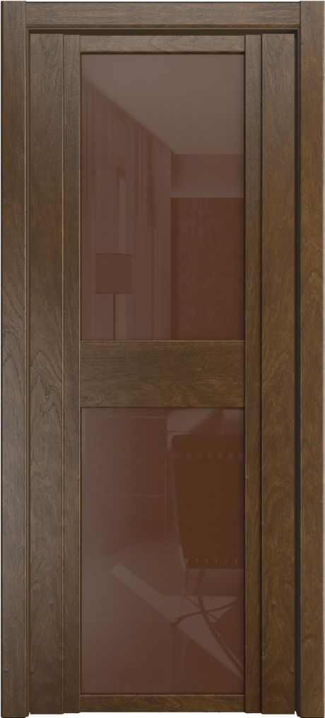 Межкомнатная дверь со стеклом QDO D Дуб виски Шпон (Мильяна)