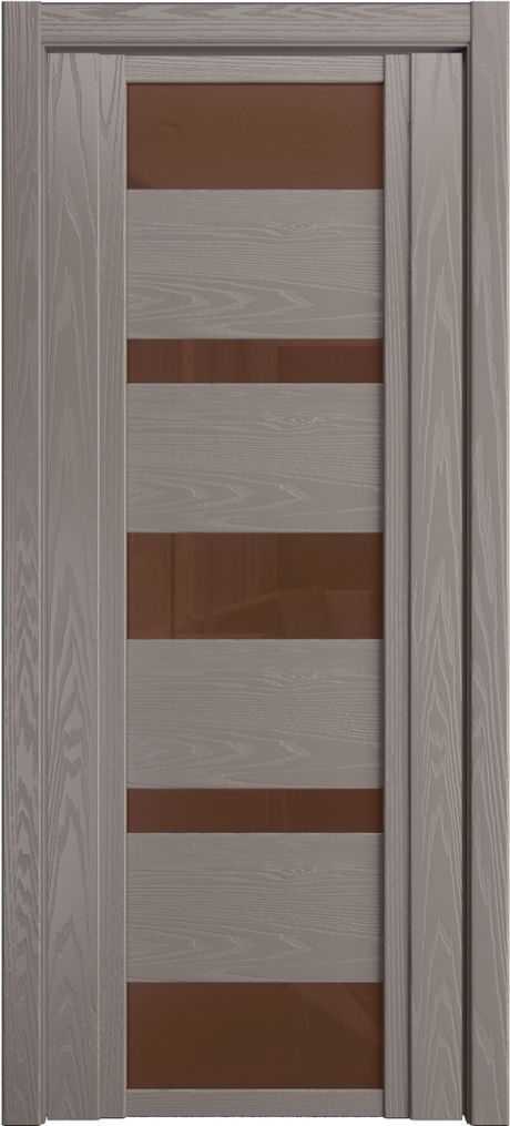 Межкомнатная дверь со стеклом QDO M Темно-серый Шпон (Мильяна)