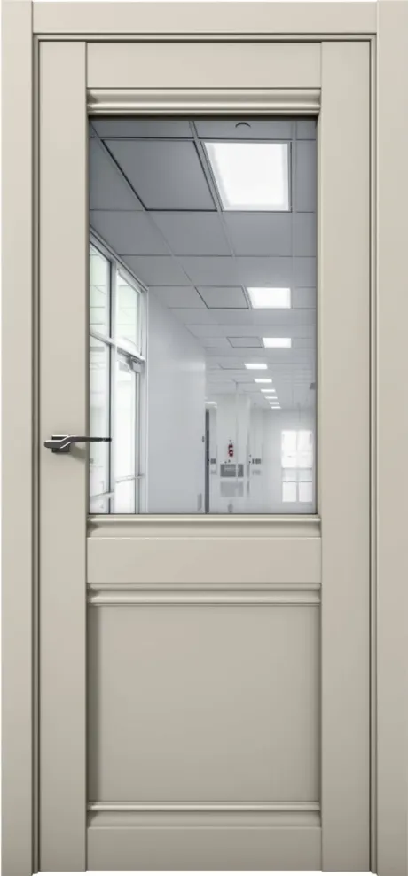 Межкомнатная дверь с зеркалом PRIME 12 Силк грей (Brandoors)