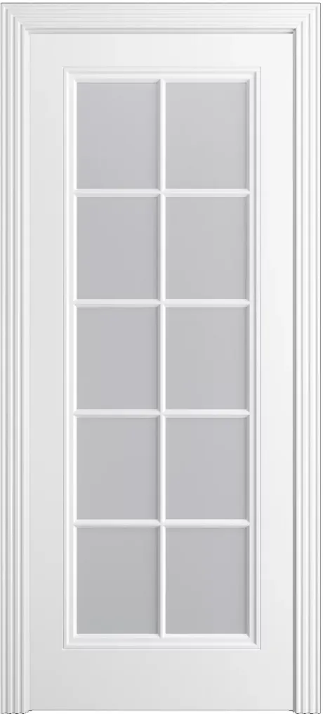 Межкомнатная дверь со стеклом Бьянка-1 Loft Белоснежный Эмаль (Бипи Дорс)