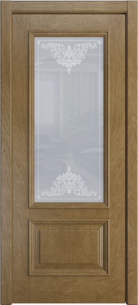 Межкомнатная дверь со стеклом Лондон Дуб янтарь Шпон (Бипи Дорс)