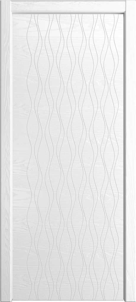 Глухая межкомнатная дверь ID-S Белоснежный Шпон (Мильяна)