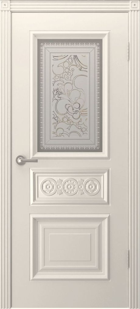 Межкомнатная дверь со стеклом Премьера Шампань Эмаль (Шейл Дорс)