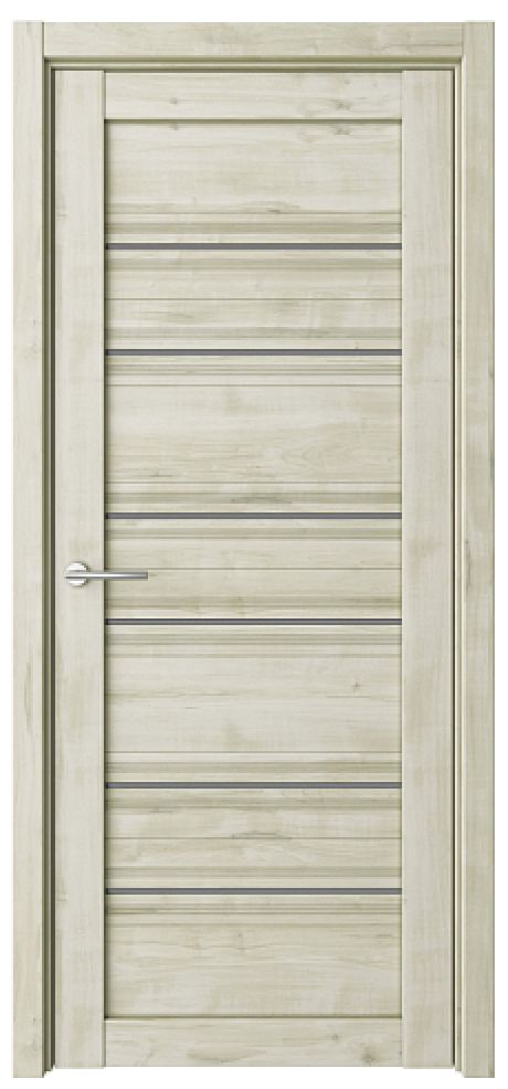 Межкомнатная дверь со стеклом Техас ширина 90 см Кремовый Soft Touch (ALBERO)