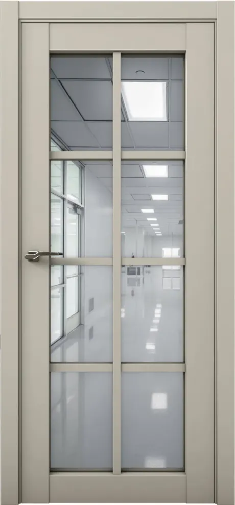 Межкомнатная дверь с зеркалом PRIME 22 Силк грей (Brandoors)