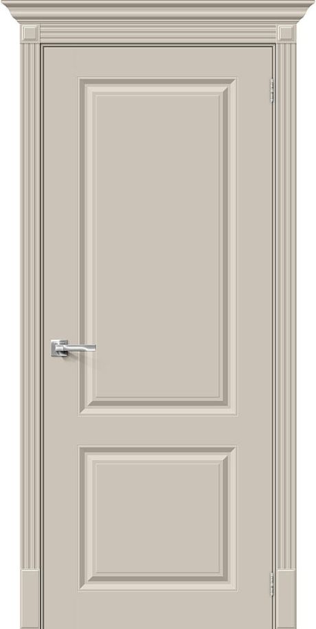 Межкомнатная дверь глухая Скинни-12 Creamy (BRAVO)