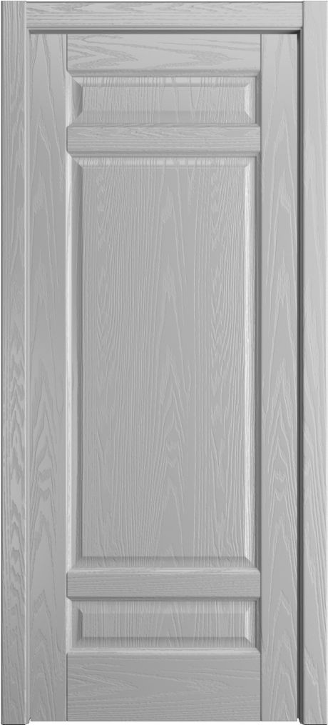 Глухая межкомнатная дверь Клариса Светло серая Шпон (Мильяна)