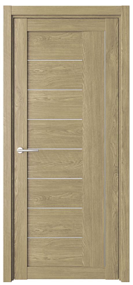 Межкомнатная дверь со стеклом Марсель Натуральный дуб Эко-шпон Стекло мателюкс (ALBERO)