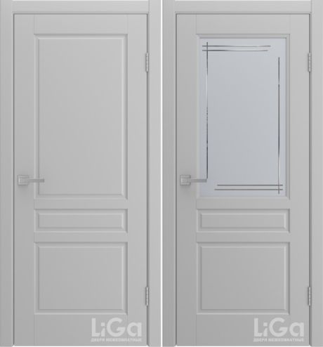 Межкомнатная дверь Belle Светло-серый Эмаль (Лига дверей)