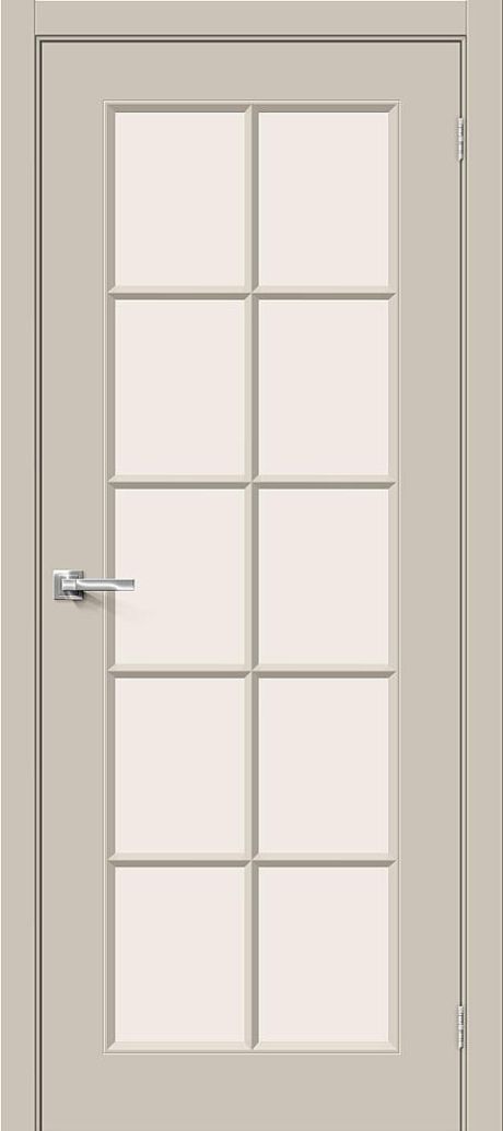 Межкомнатная дверь остекленная Скинни-11.1 Creamy (BRAVO)