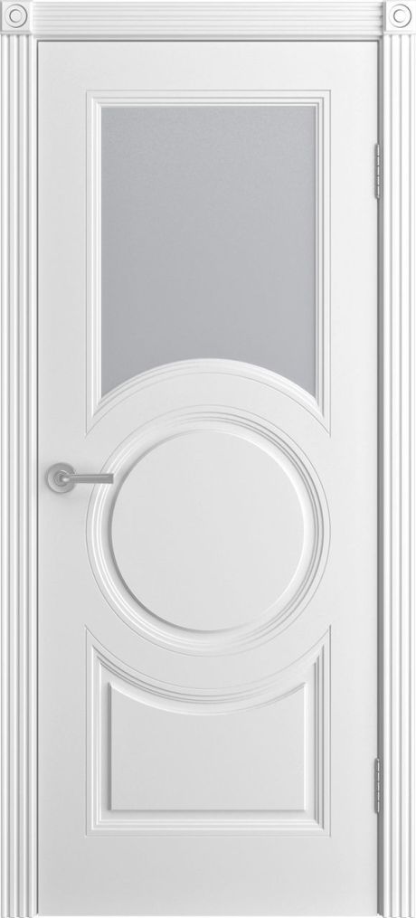 Межкомнатная дверь со стеклом Адриана-Ф Белый Эмаль (Мильяна)