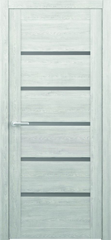 Межкомнатная дверь со стеклом Вена Дуб нордик Эко-шпон Стекло графитовое (ALBERO)