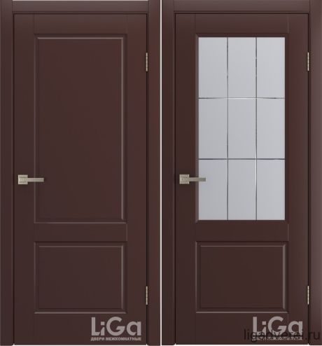 Межкомнатная дверь Tesoro Шоколад Эмаль (Лига дверей)