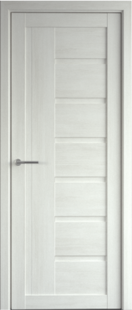 Глухая межкомнатная дверь Мадрид Белый кипарис Эко-шпон (ALBERO)