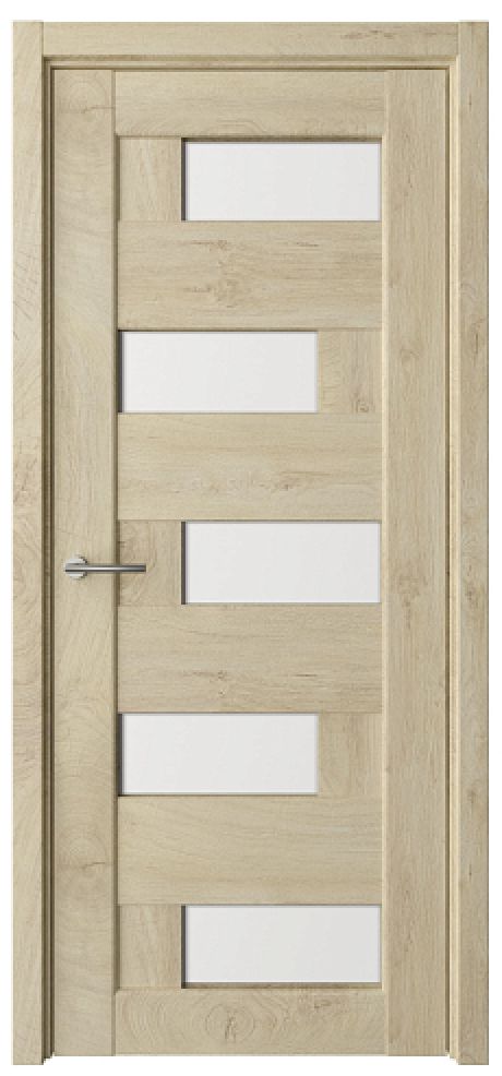 Межкомнатная дверь со стеклом Гавана Дуб золотистый CPL TL Стекло белое (ALBERO)