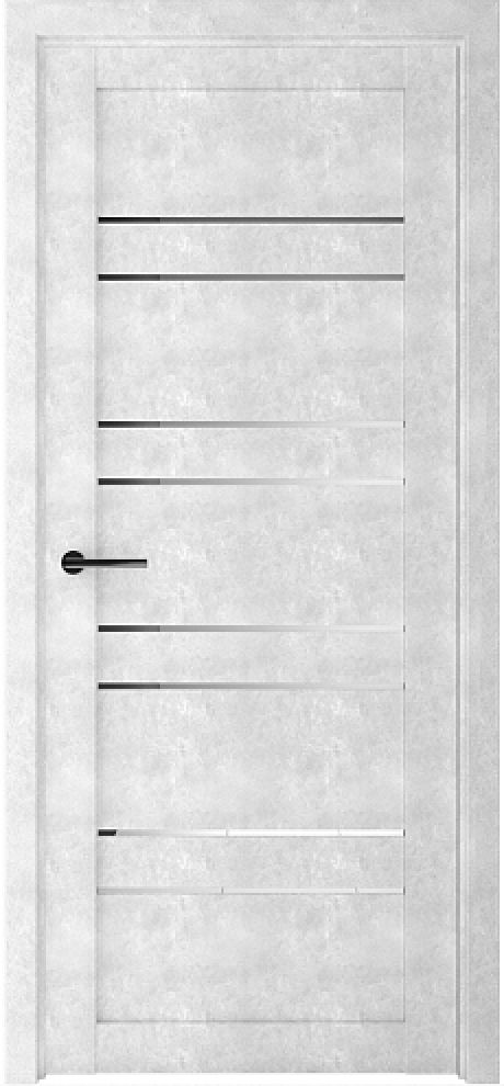 Межкомнатная дверь с зеркалом Дублин Светлый Бетон Зеркало (ALBERO)