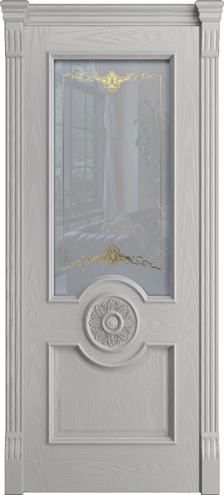 Межкомнатная дверь со стеклом Портофино Грей Шпон (Бипи Дорс)