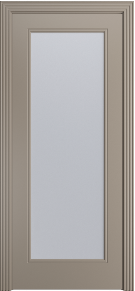 Межкомнатная дверь со стеклом Версаль-Ф Латте Эмаль (Мильяна)