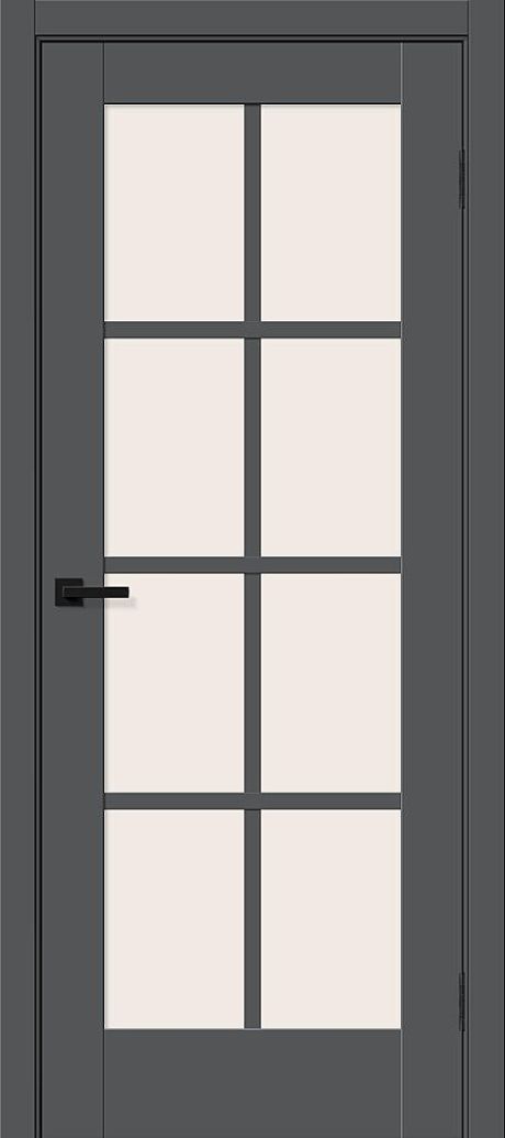 Межкомнатная дверь остекленная Прима-11.1 Stormy Silk (BRAVO)