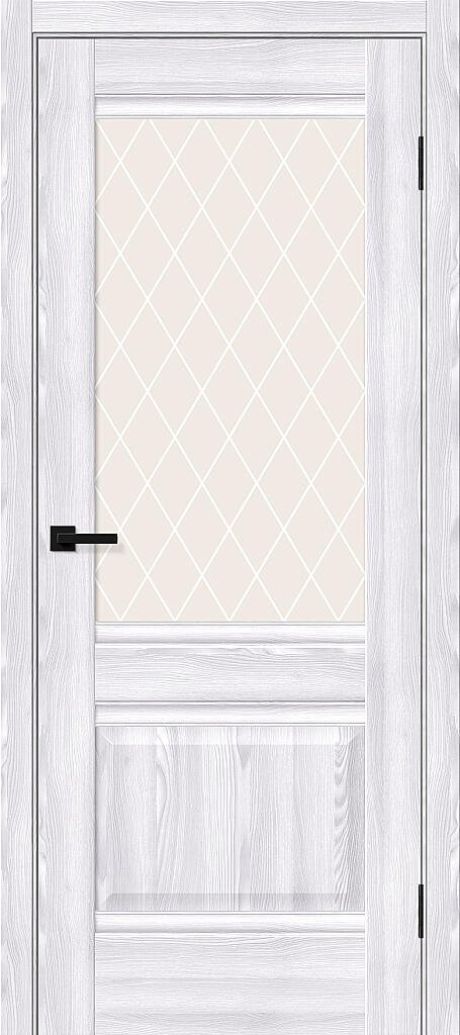 Межкомнатная дверь остекленная Прима-3 Riviera Ice (Mr.wood)