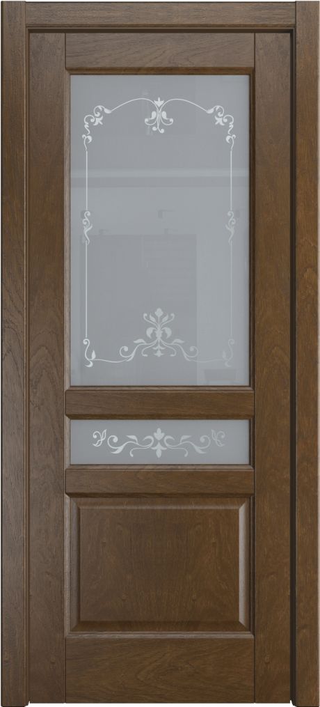 Межкомнатная дверь со стеклом Ребекка Дуб виски Шпон (Мильяна)