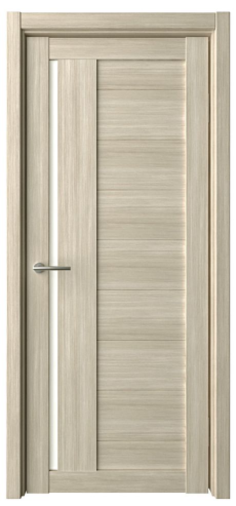 Межкомнатная дверь со стеклом Валенсия Лиственница мокко Эко-шпон Стекло белое (ALBERO)