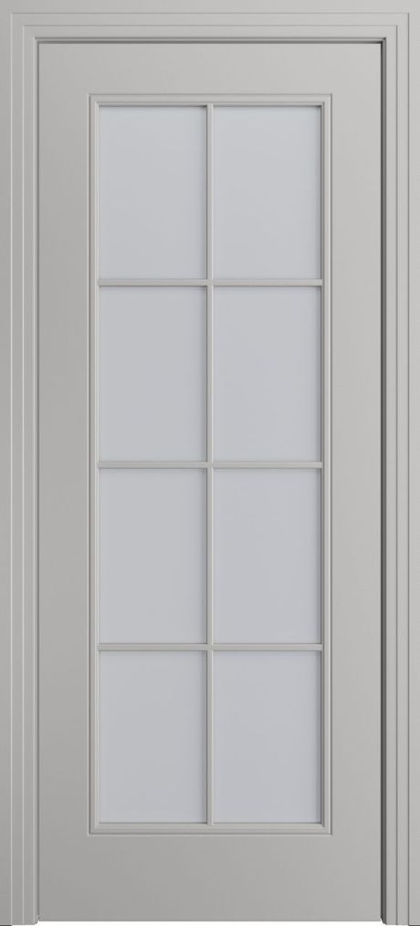 Межкомнатная дверь со стеклом Версаль-Ф Loft (8) Грей Эмаль (Мильяна)