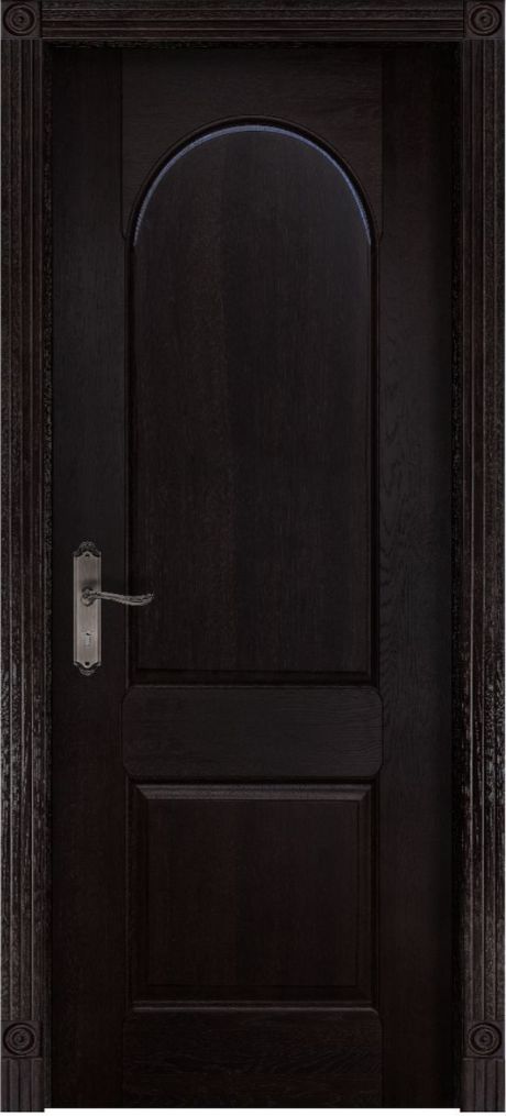 Глухая межкомнатная дверь Чезана Венге Массив дуба (ОКА)