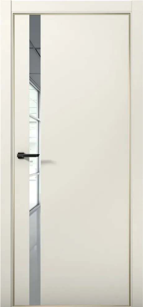 Межкомнатная дверь с зеркалом ESTETICA 07 Магнолия Кромка AL Gold (Brandoors)