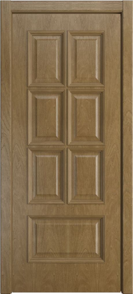 Глухая межкомнатная дверь Палермо-1 Дуб янтарь Шпон (Мильяна)