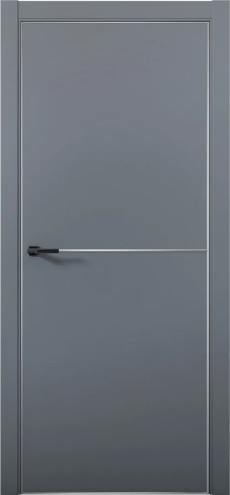 Межкомнатная дверь ESTETICA 02 Антрацит Анодированная кромка AL (Brandoors)