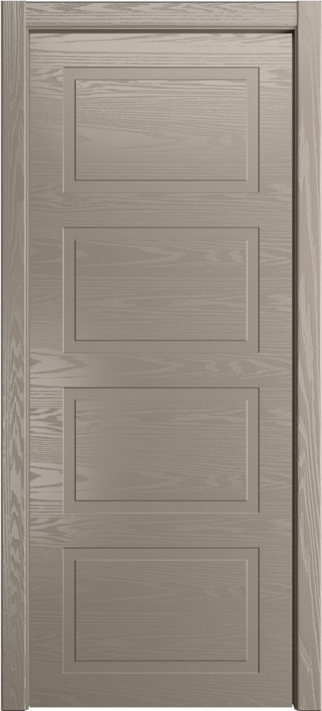 Глухая межкомнатная дверь ID-Лайн 4 Латте Шпон (Мильяна)