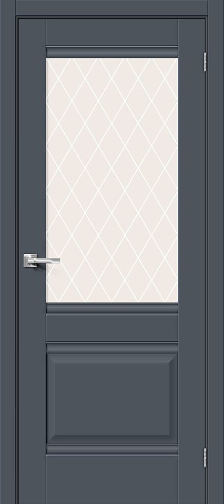 Межкомнатная дверь остекленная Прима-3 Stormy Matt (Mr.wood)